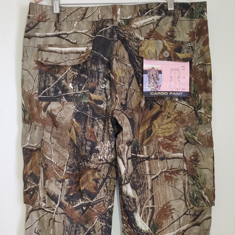 RealTree Women's Camouflage Cargo Pants with Drawstring Leg Opening - Picture 7 of 9